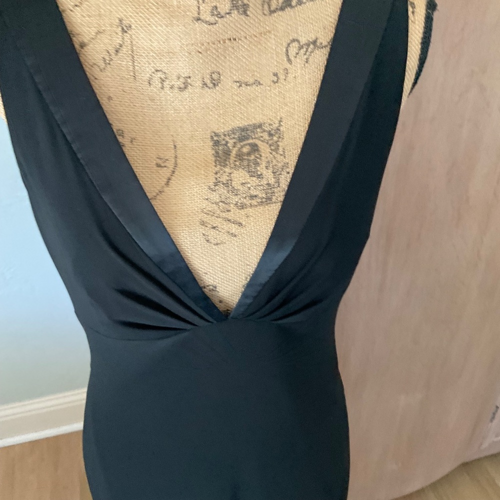 Laundry Shelli Segal black gown Y2K pretty woman maxi dress silk wedding bra 12 - Picture 10 of 16